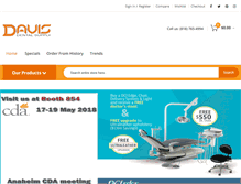 Tablet Screenshot of davisdentalsupply.com